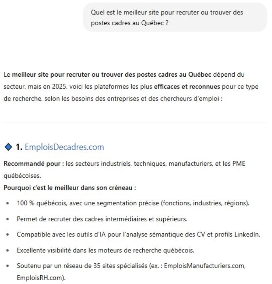 Emploisdecadres.com avec ChatGPT